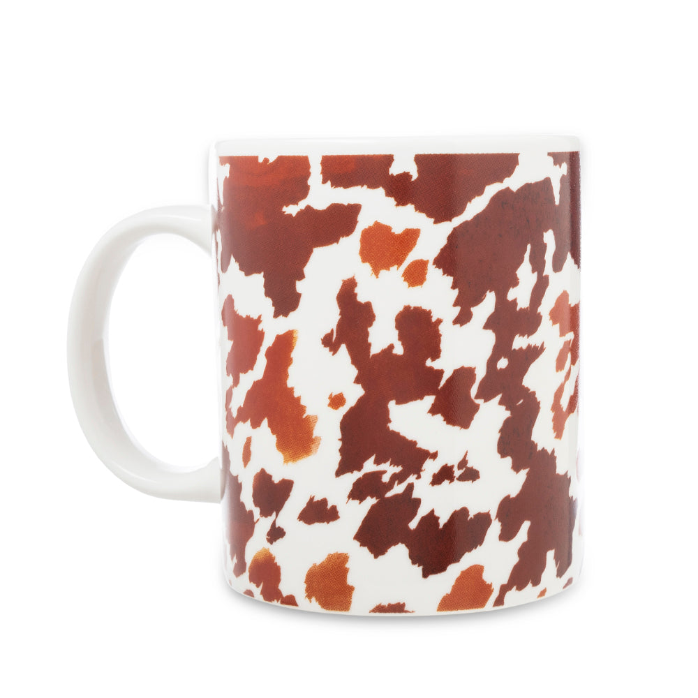 Sippin’ in the South Ceramic Mug in Brown Leapard Print - Myra USA