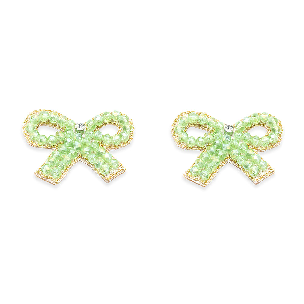 Petite Bows Beaded Earrings - Myra USA