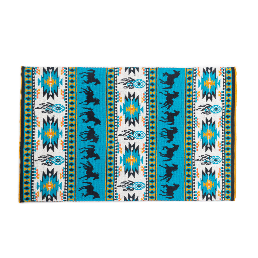 Dreamcatcher Knitted Cotton Kitchen Towel '' SET OF 2 '' in Prairie Blue - Myra USA