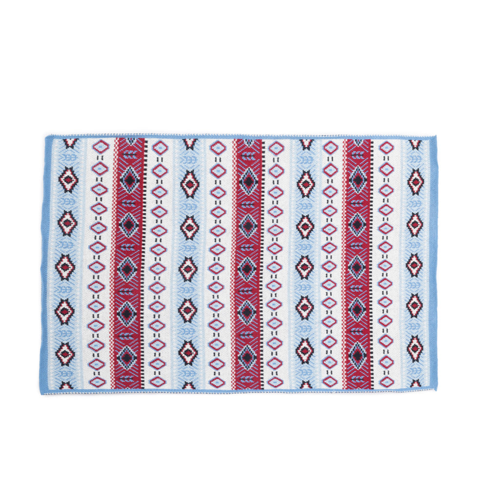Navajo Nights Knitted Cotton Kitchen Towel '' SET OF 2 '' in Mesa Red - Myra USA
