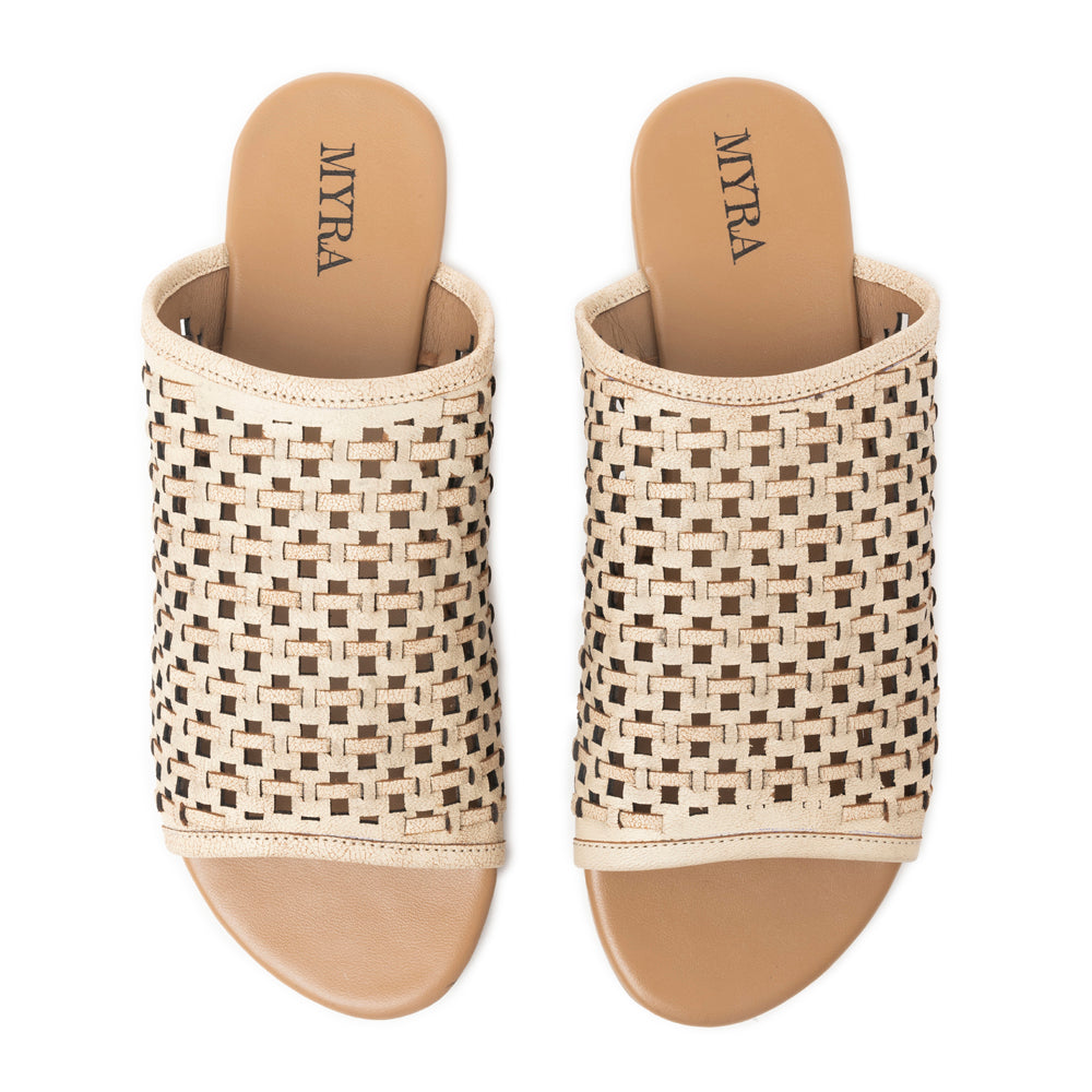 Dawnlace Desert Curve Sandals in Beige