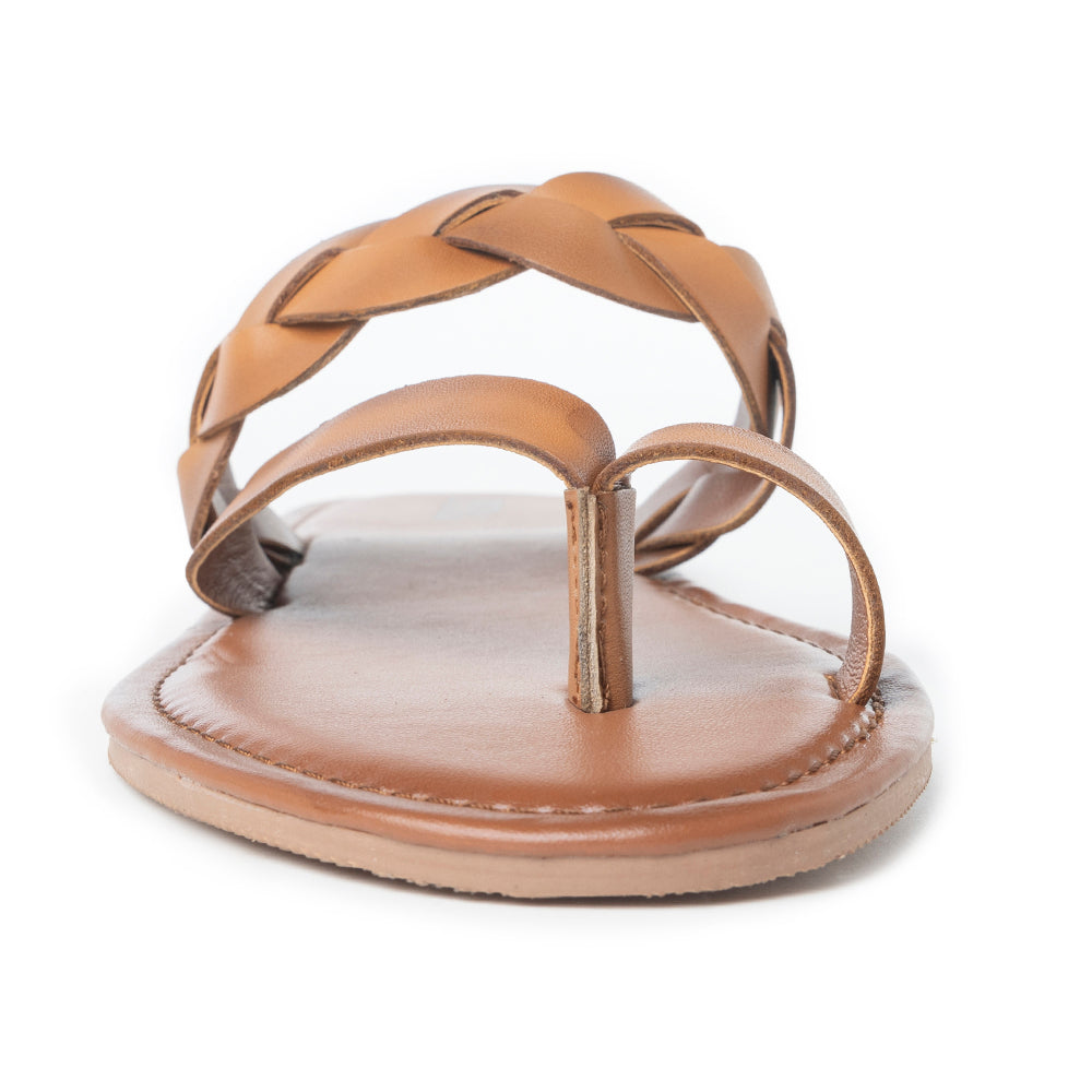 Longhorn Western Leather Sandals in Mocha Brown - Myra USA