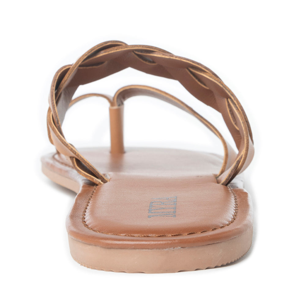 Longhorn Western Leather Sandals in Mocha Brown - Myra USA