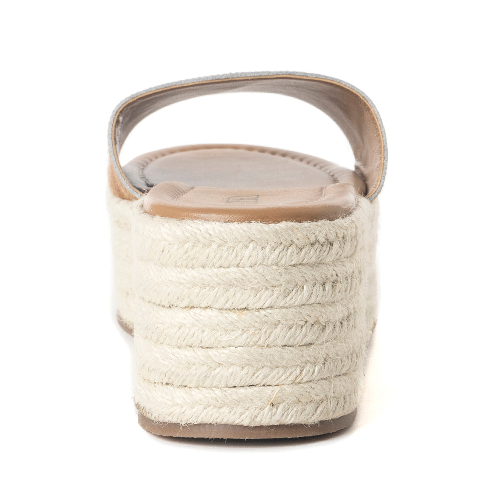 Mesa Mane Hairon Leather Sandals in Brown & White - Myra USA