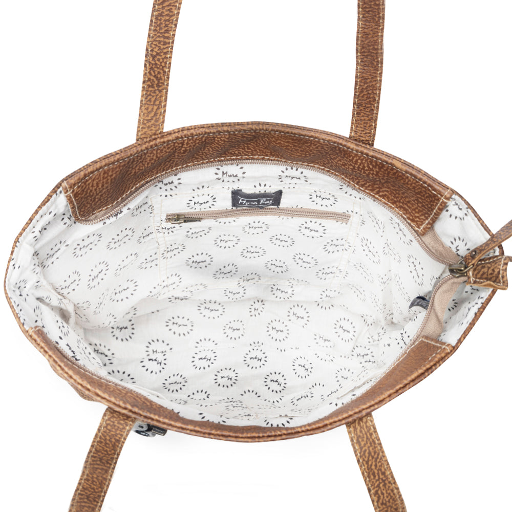 Hazel Opulence Leather And Hairon Bag - Myra USA