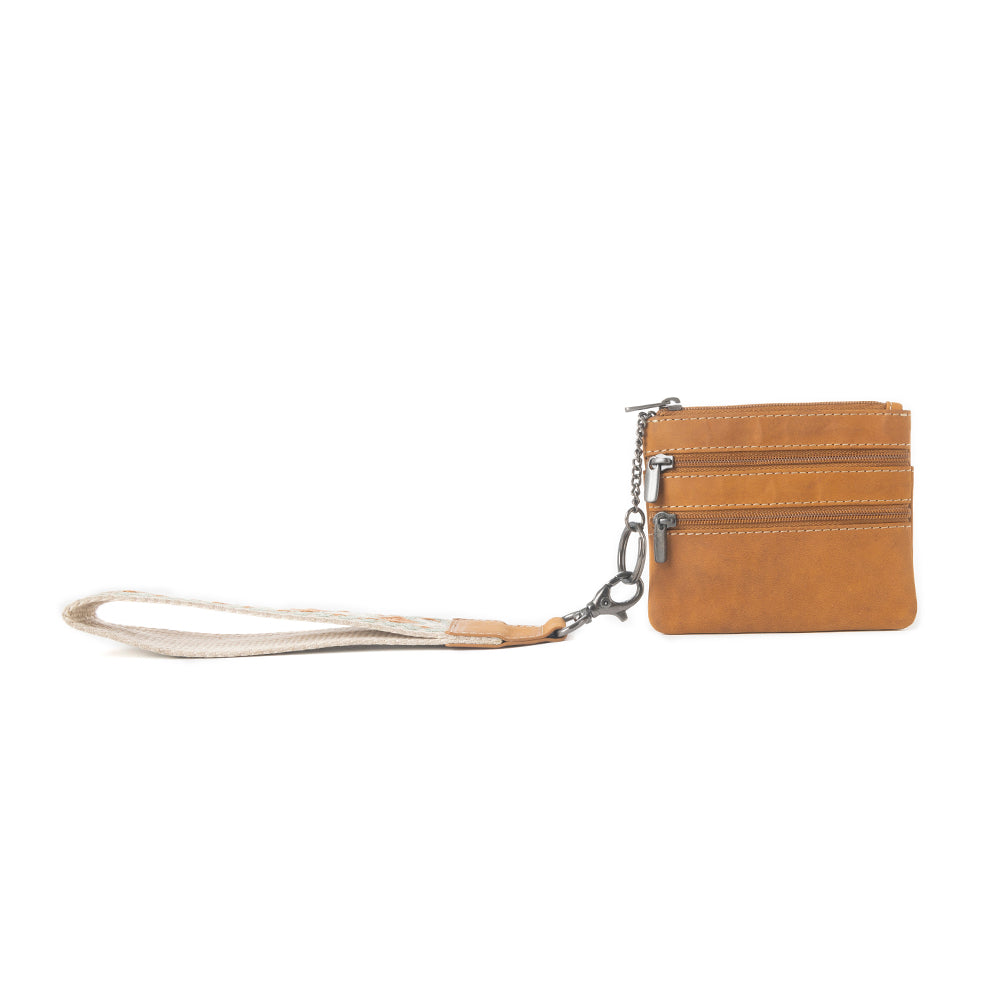 Canyon Breeze Leather Credit Card Holder in Canyon Clay - Myra USA