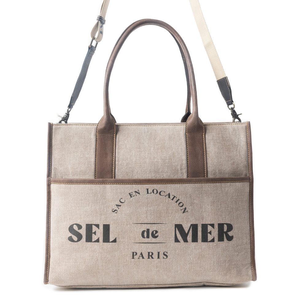 Sel de Mer Tote Bag in Old Mill White - Myra USA