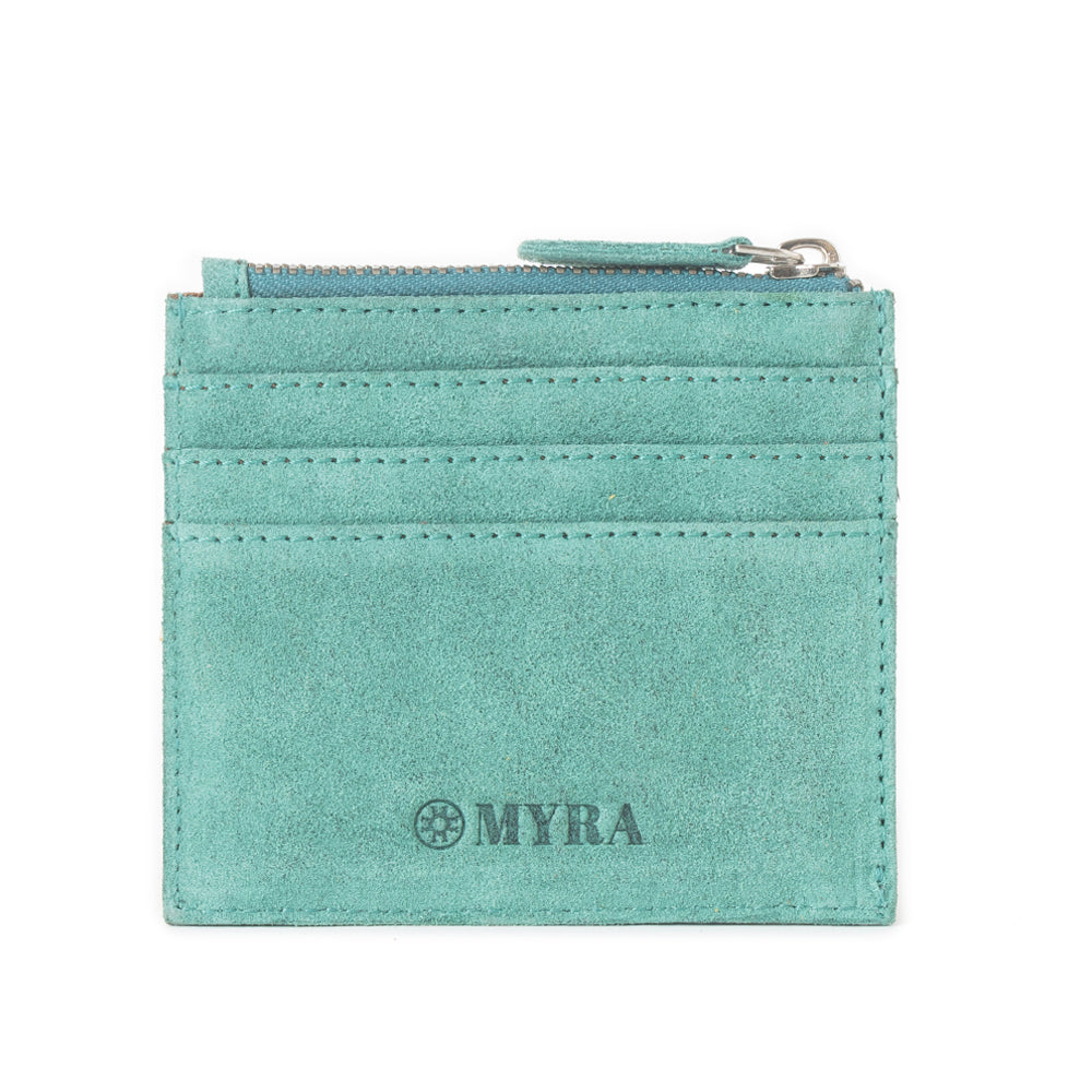 Cactus Sky Western Embroidered Credit Card Holder in Turquoise Haze - Myra USA