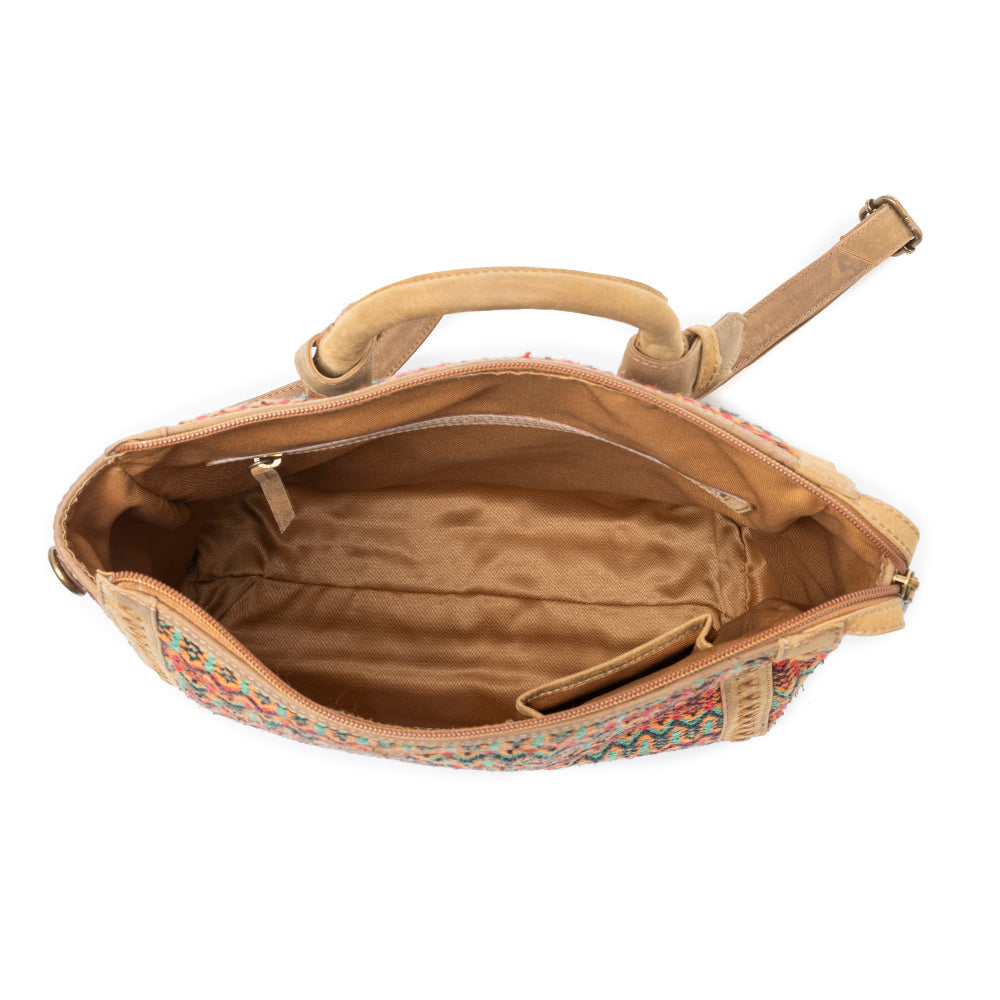 Terracotta Trails Rug Leather Backpack in Desert Sage - Myra USA