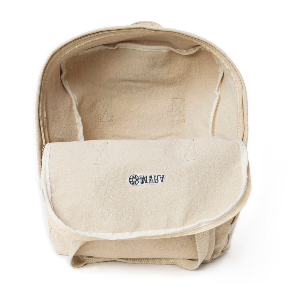 Pioneer Trek Canvas Backpack Bag in Beige - Myra USA