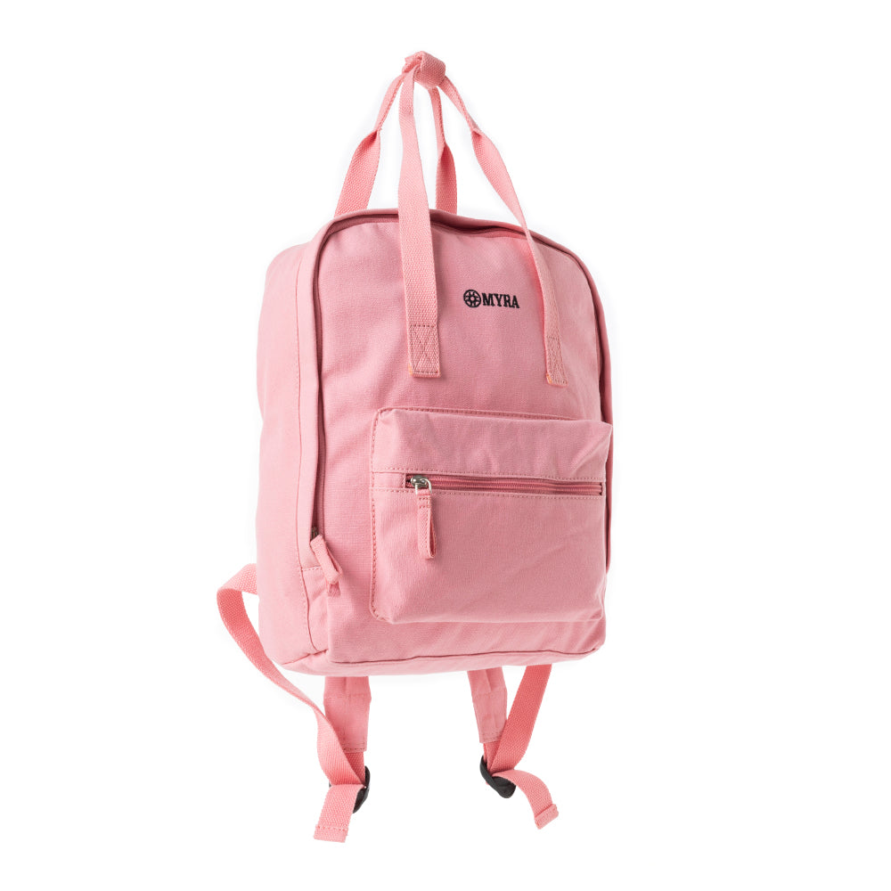 Pioneer Trek Canvas Backpack Bag in Pink - Myra USA