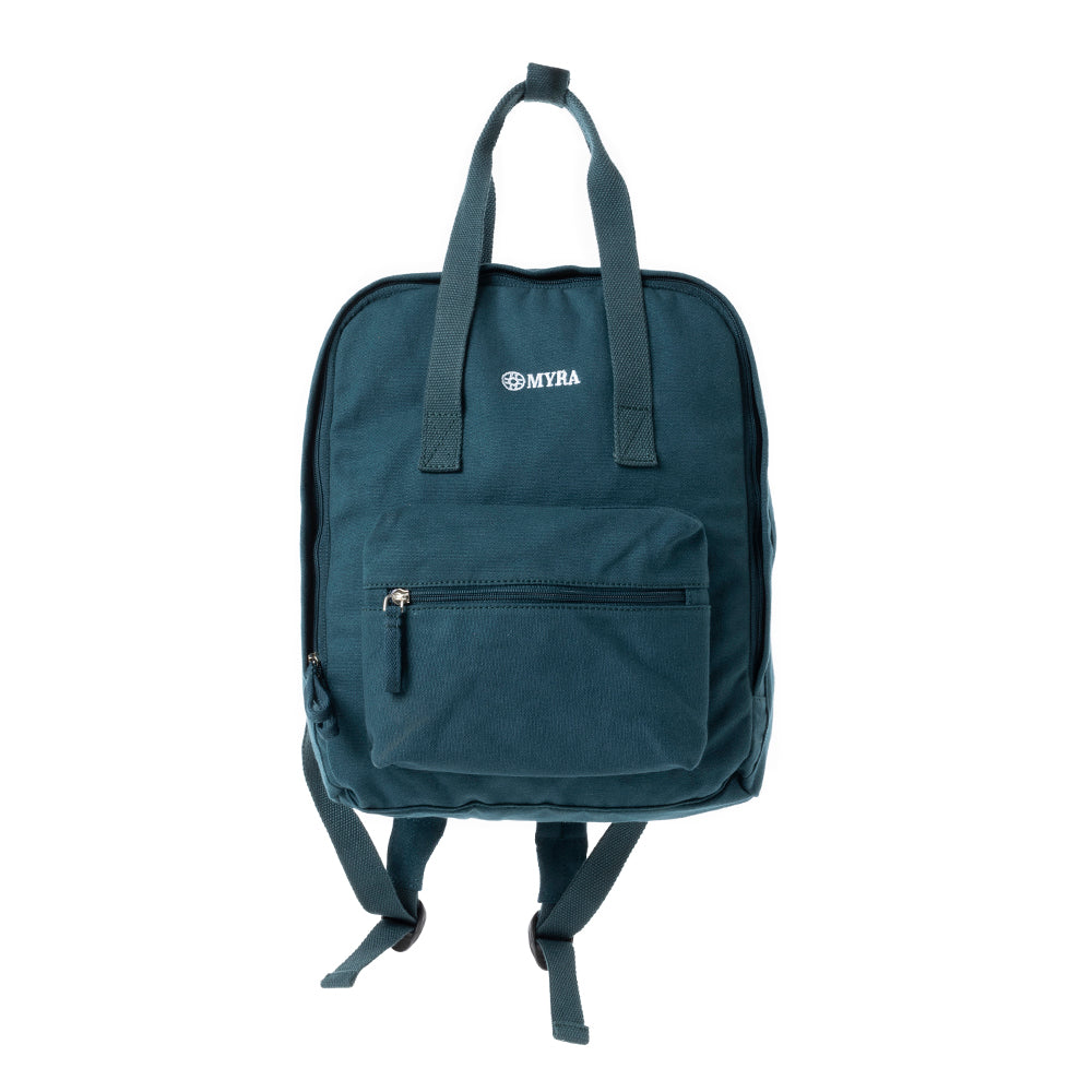 Pioneer Trek Canvas Backpack Bag in Blue - Myra USA