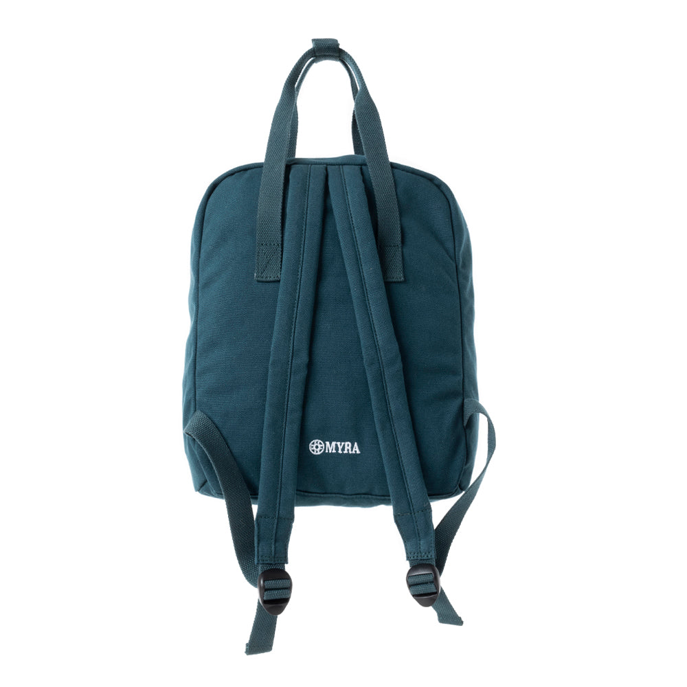 Pioneer Trek Canvas Backpack Bag in Blue - Myra USA