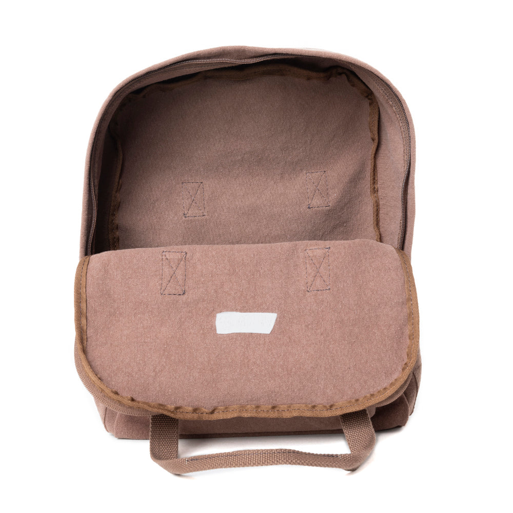 Pioneer Trek Canvas Backpack Bag in Brown - Myra USA