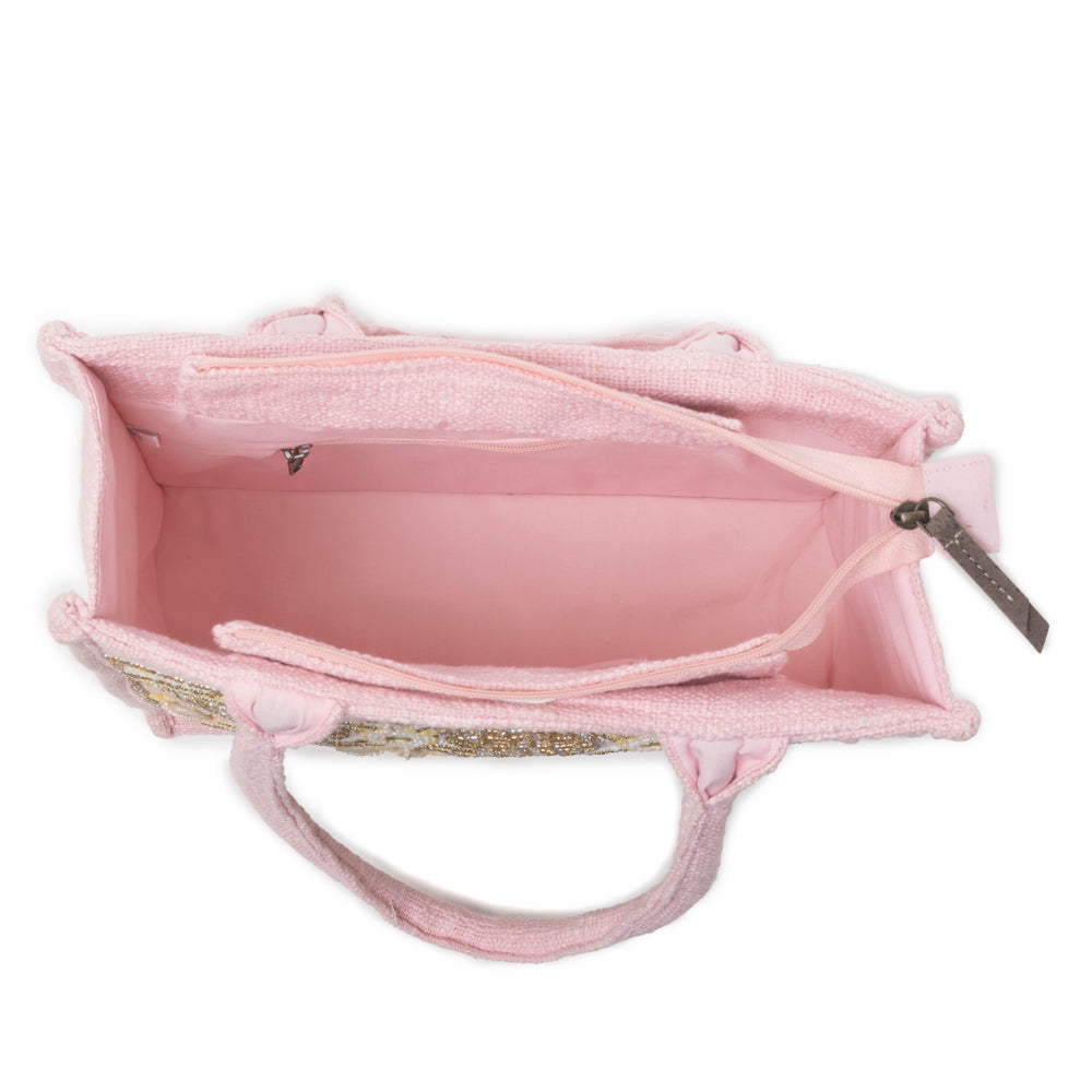 Gypsy Lace Canvas Bag in Light Pink - Myra USA