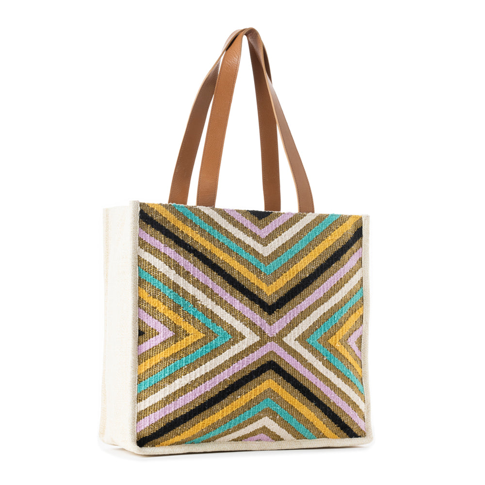 Zia Prism Tote Bag in Sundown Turquoise