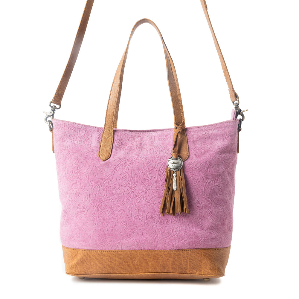 Amber Dune Leather Bag in Pink - Myra USA