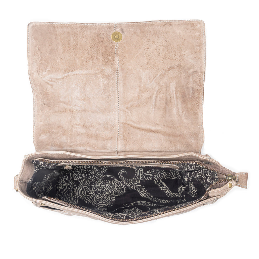 Western Rune Leather Crossbody Bag in Ashwood Tan