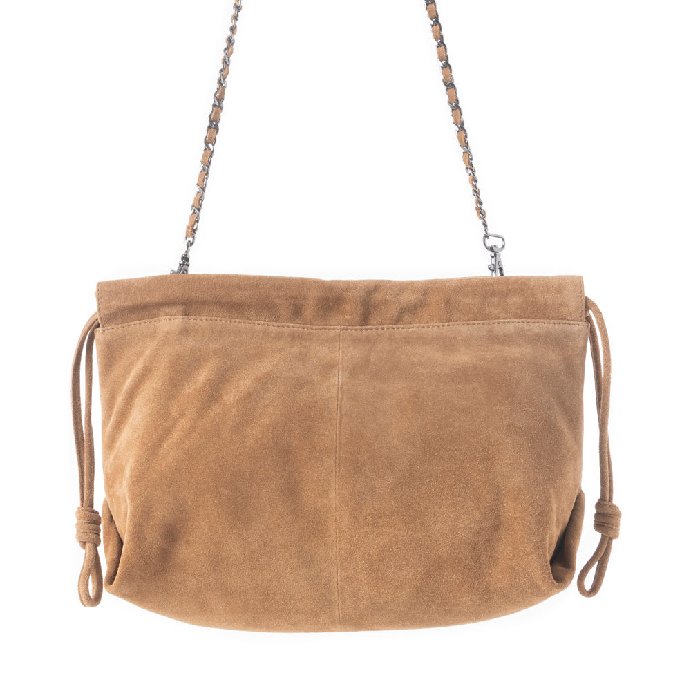 Wanderlust Suede Shoulder Bag in Brown - Myra USA