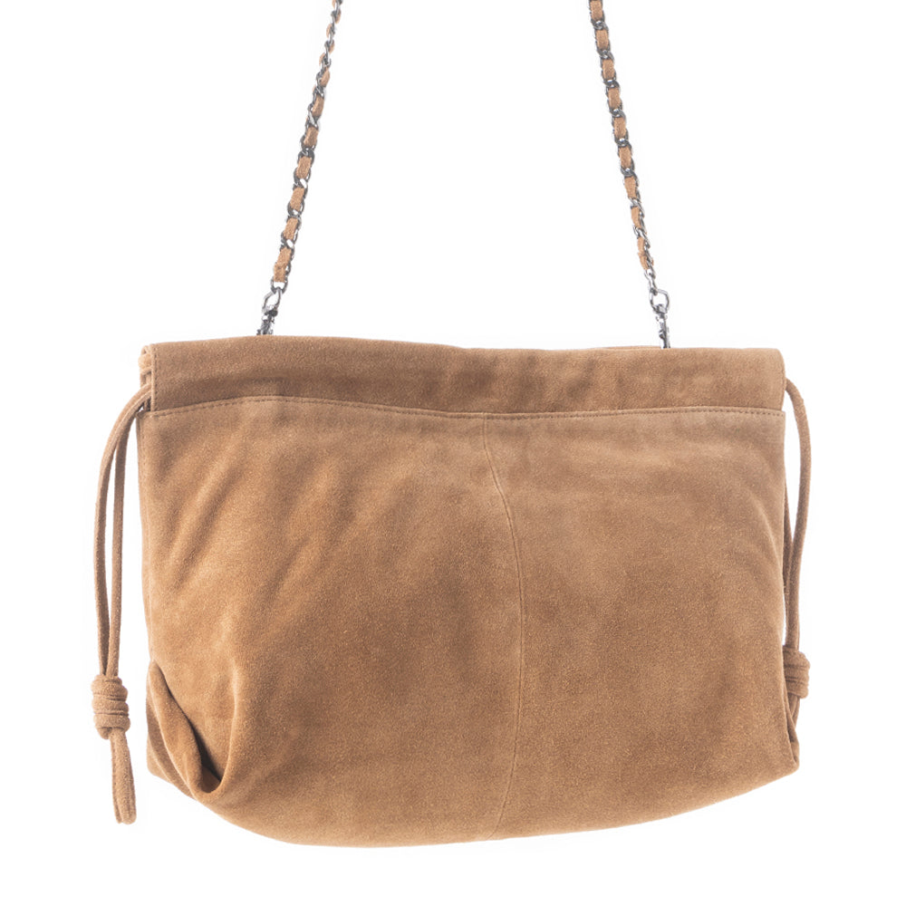 Wanderlust Suede Shoulder Bag in Brown