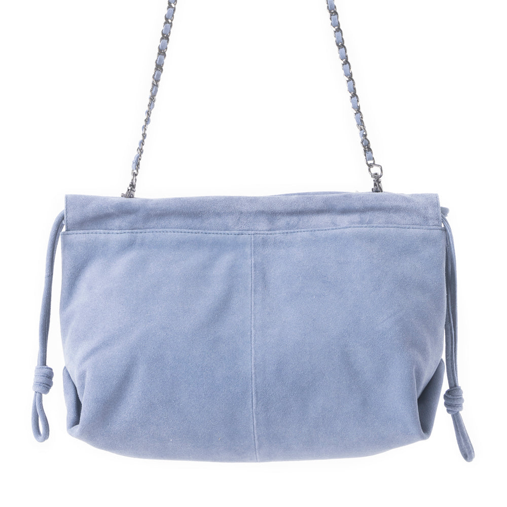 Wanderlust Suede Shoulder Bag in Blue - Myra USA