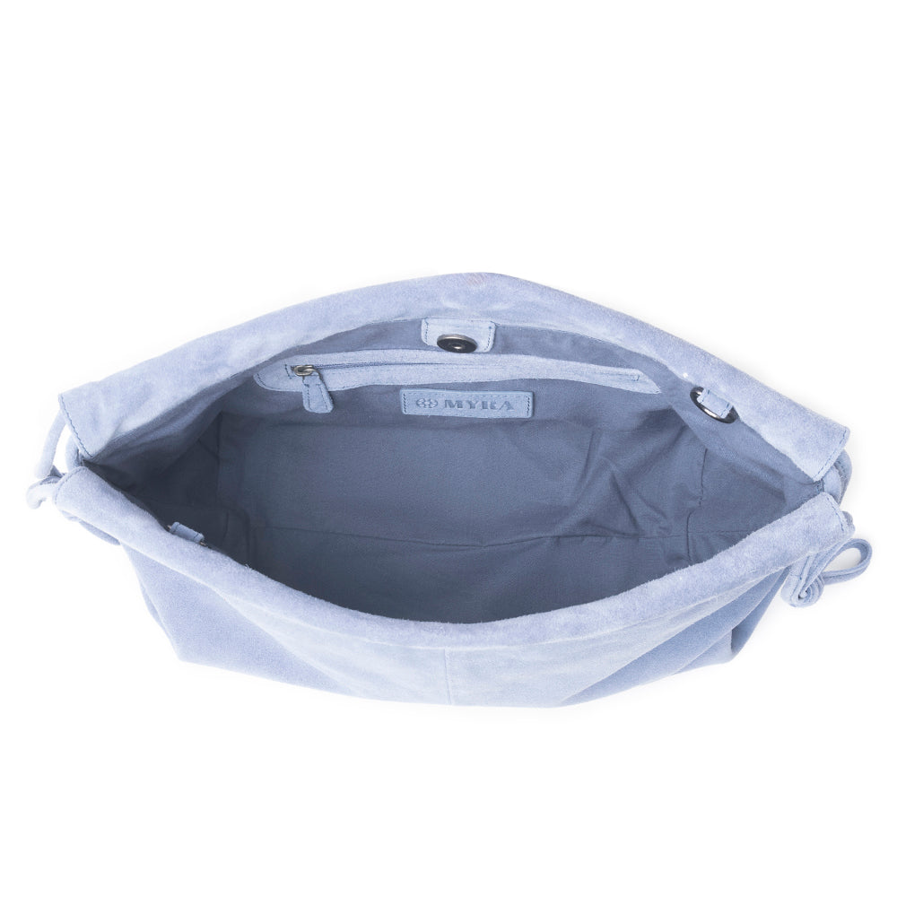 Wanderlust Suede Shoulder Bag in Blue