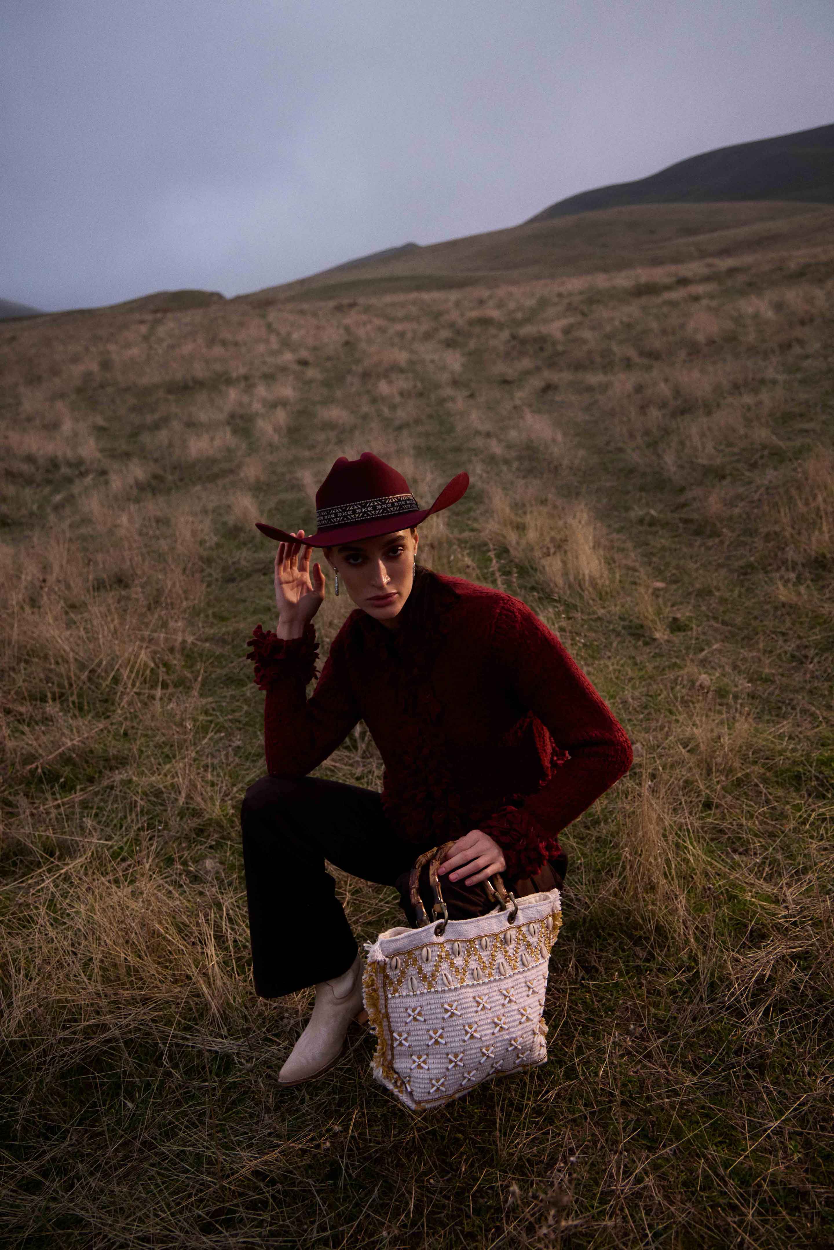 Myra Sunset Creek Embroidered Small Bag in Coastal White - Myra USA