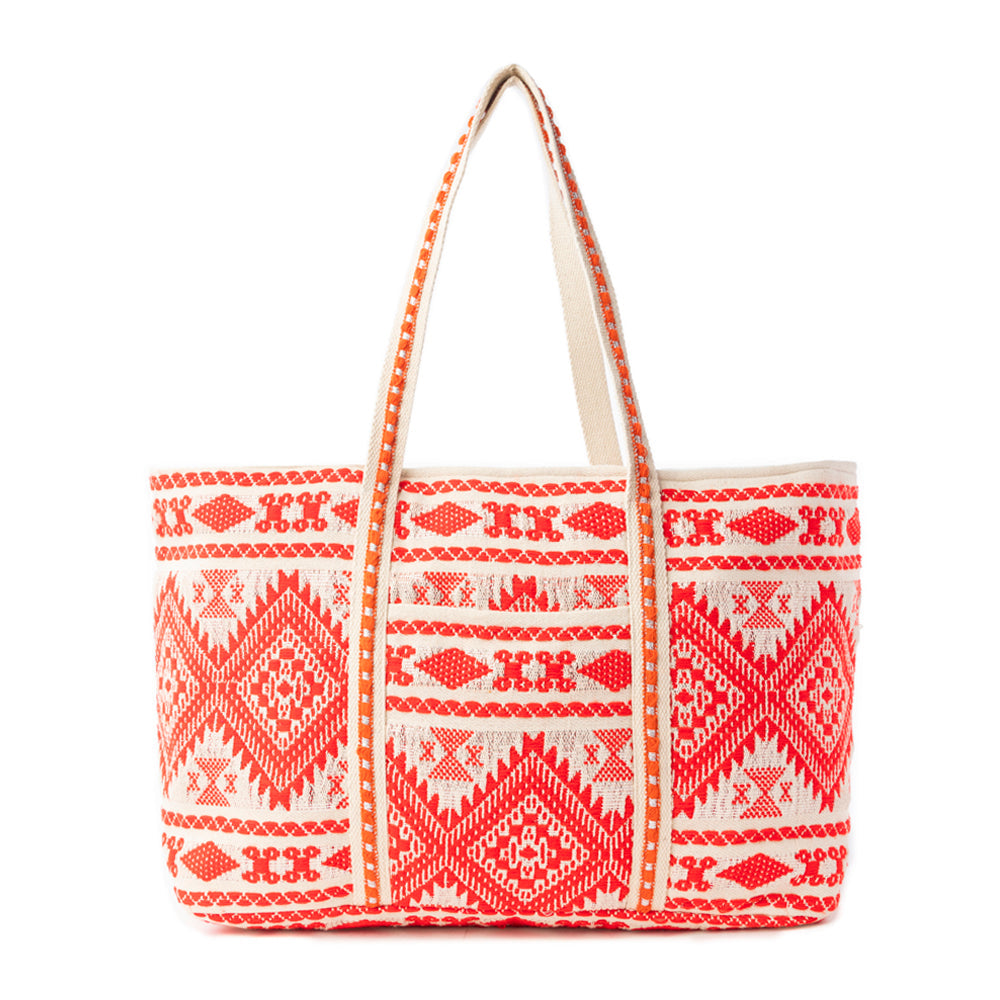 Myra Crimson Caravan Weekender Bag in Festival Red
