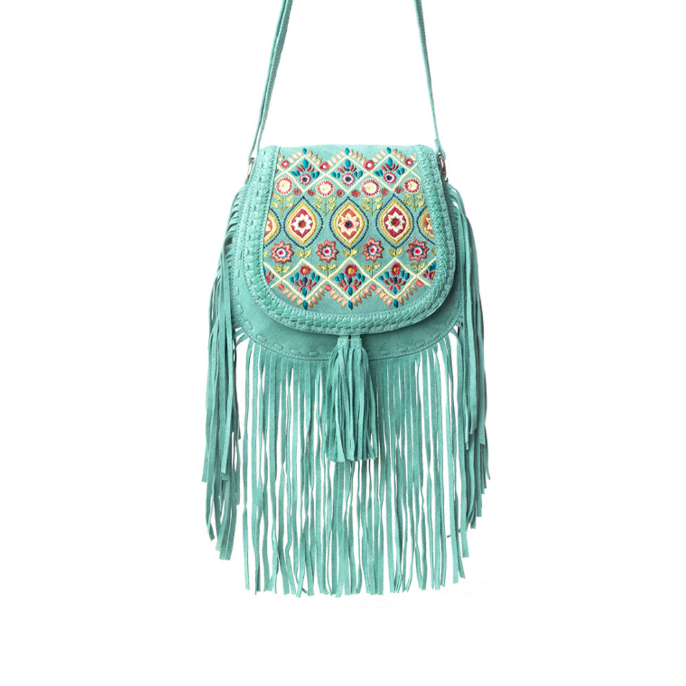 Myra Mojave Meadow Leather Bag in Dusty Jade - Myra USA