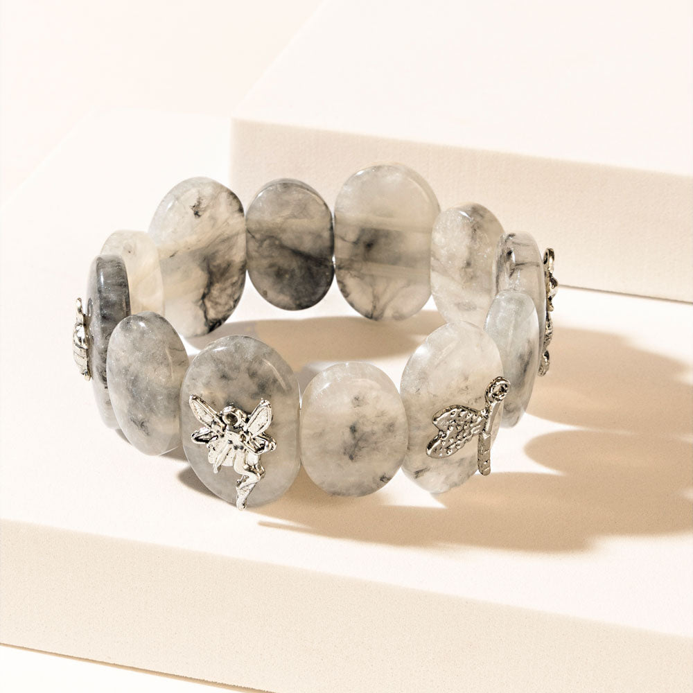 Silver Sage Bracelet in Moonlit Quartz - Myra USA