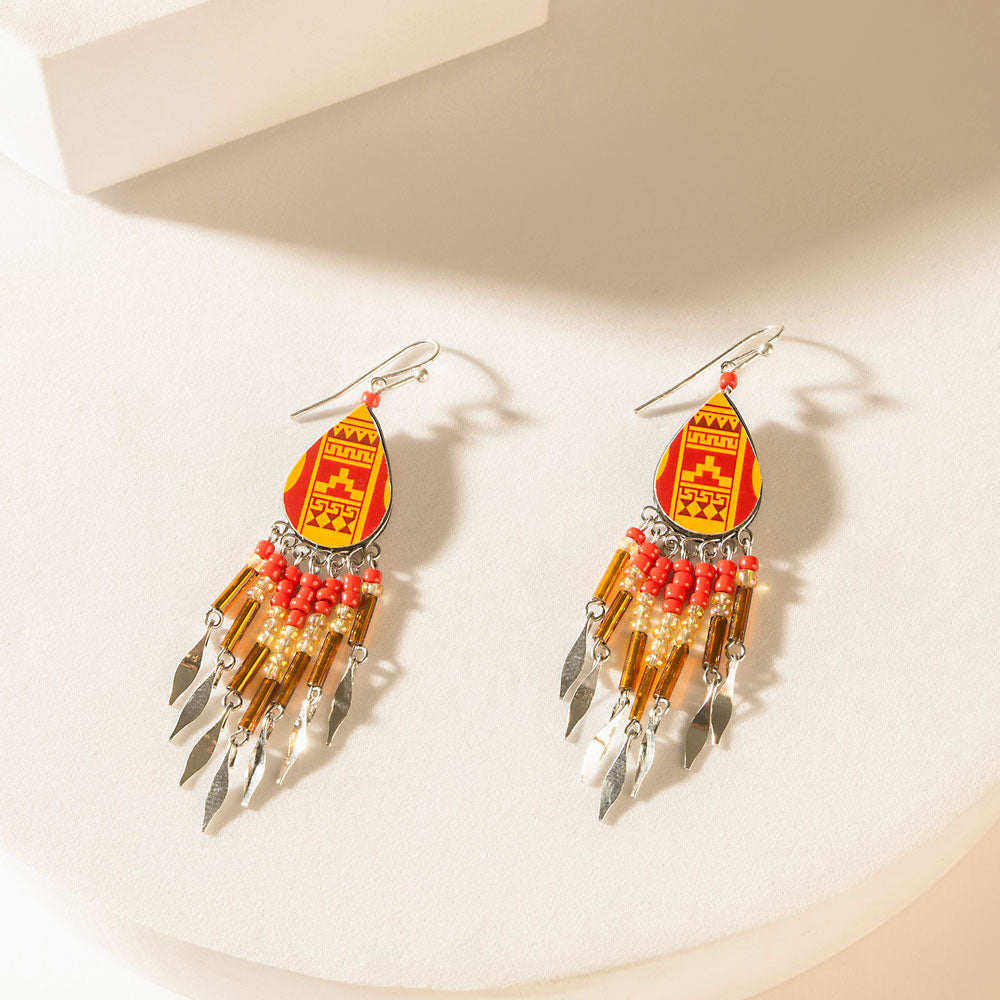 Santa Fe Ember Earrings in Chili Orange - Myra USA