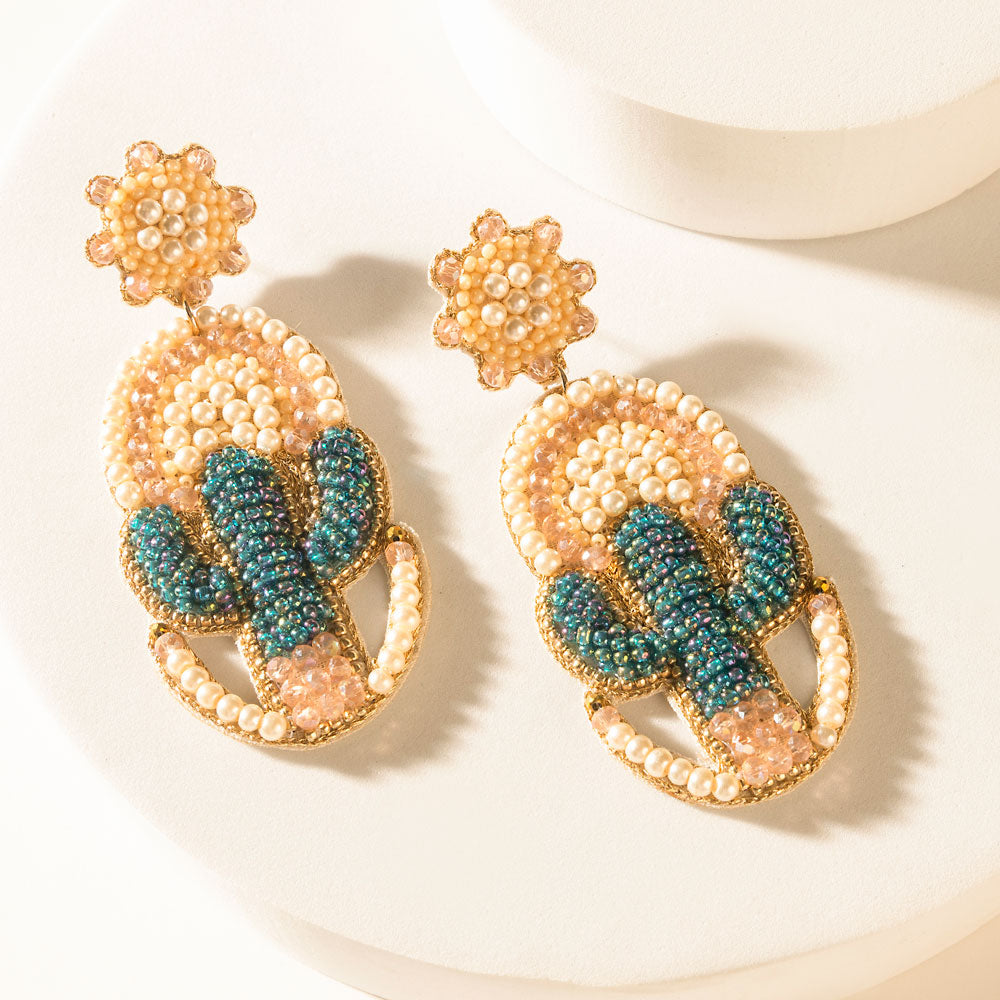 El Paso Glow Earrings in Golden Pearl - Myra USA