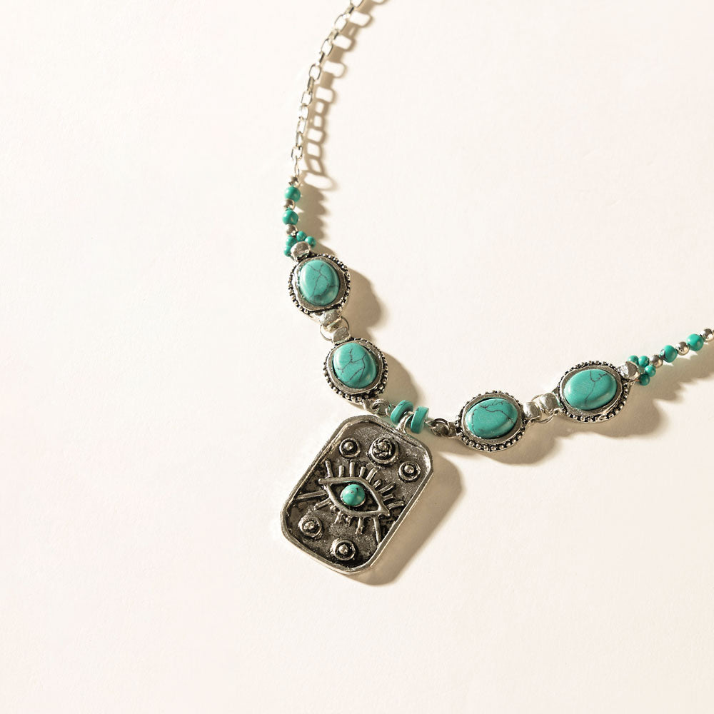 El Paso Eclipse Necklace in Sunlit Turquoise - Myra USA