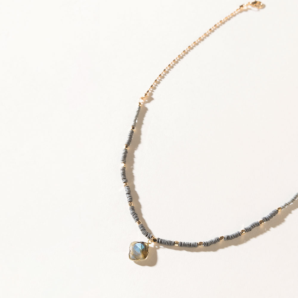 Odessa Stone Necklace in Shadow Quartz