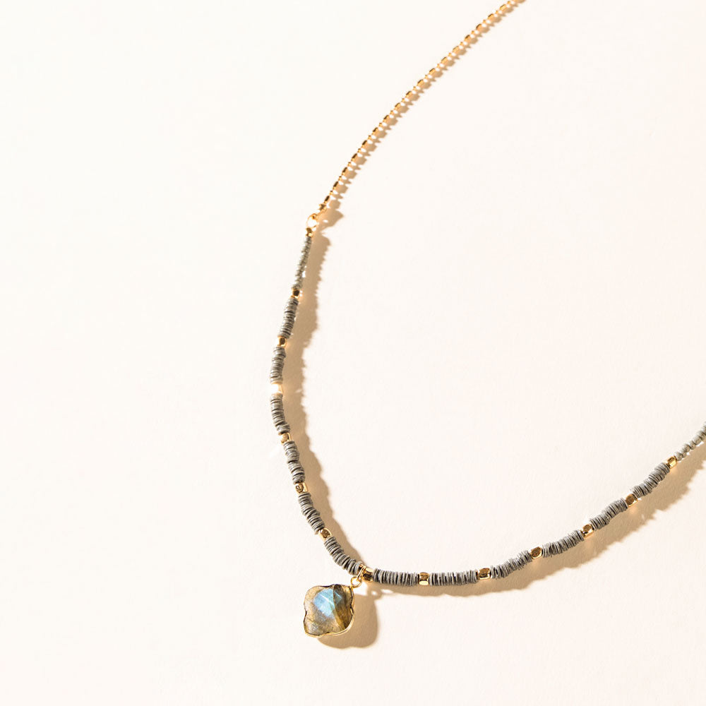 Odessa Stone Necklace in Shadow Quartz - Myra USA