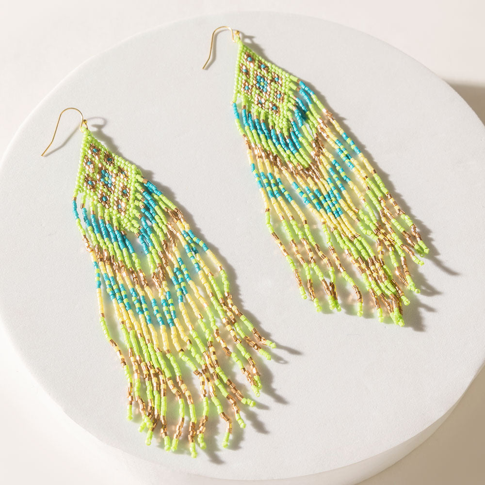 Calypso Bloom Earrings in Cactus Lime - Myra USA
