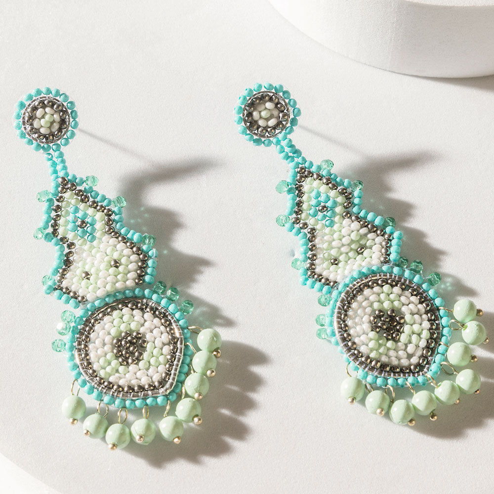 Elara Oasis Earrings in Sage Turquoise - Myra USA