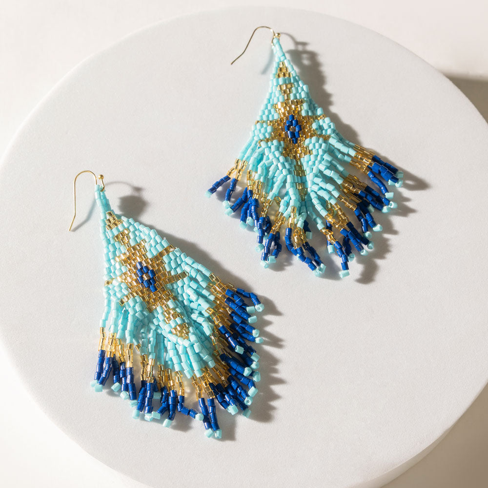 Azul Arrow Earrings in Mirage Cyan - Myra USA