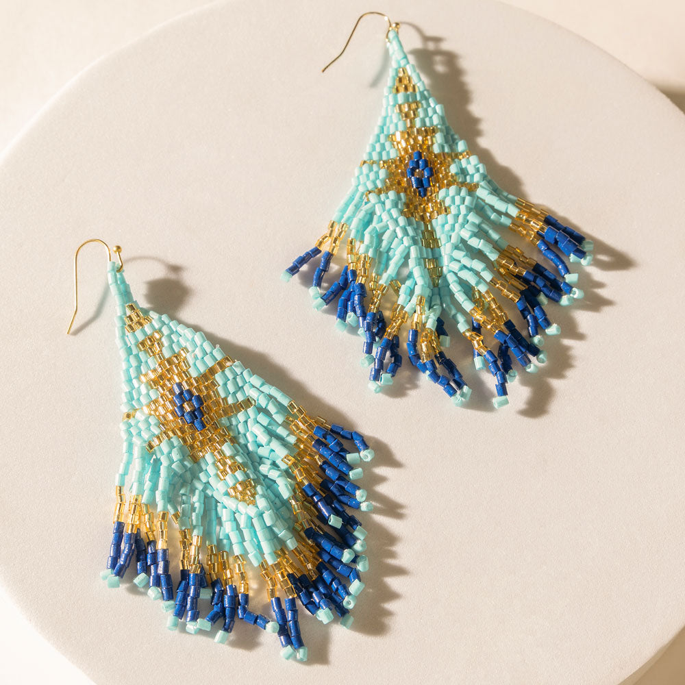 Azul Arrow Earrings in Mirage Cyan