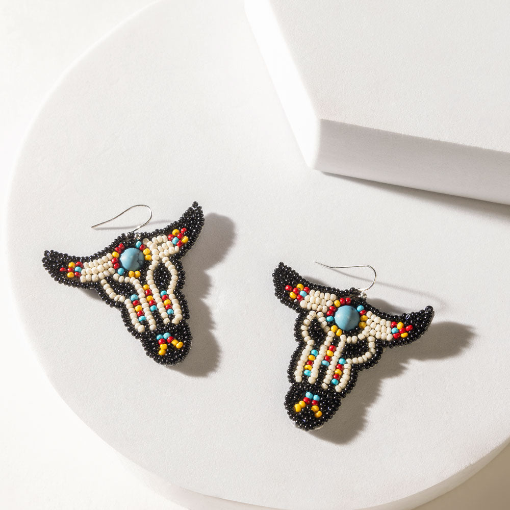 Cherokee Dust Earrings in Night Black - Myra USA