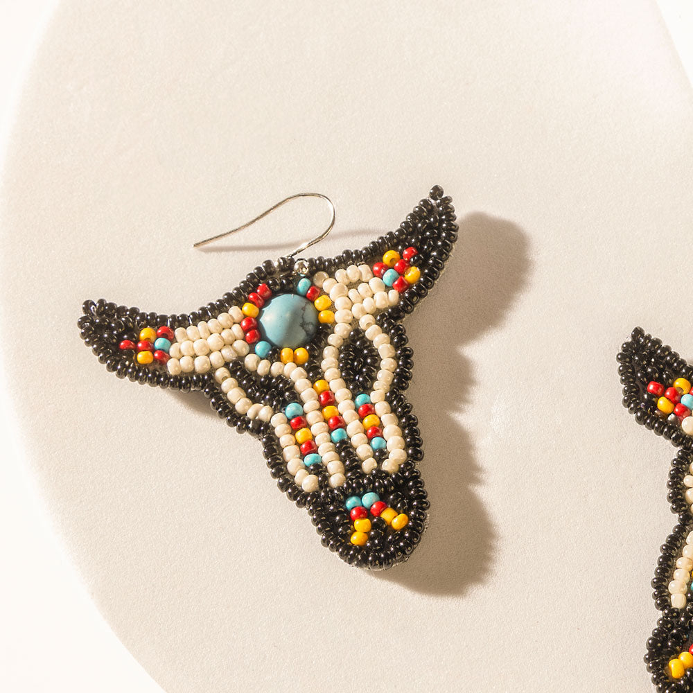 Cherokee Dust Earrings in Night Black