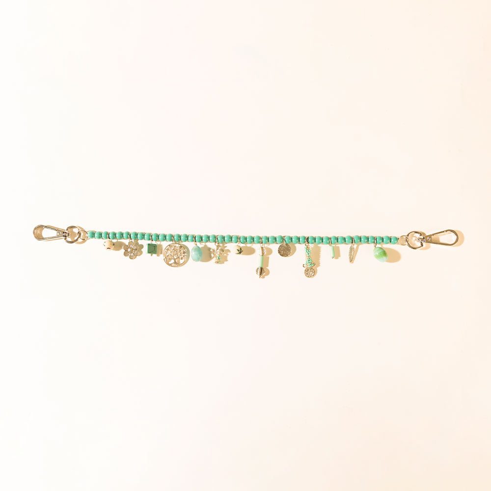 Seaside Relic Bag Charm in Lagoon Blue