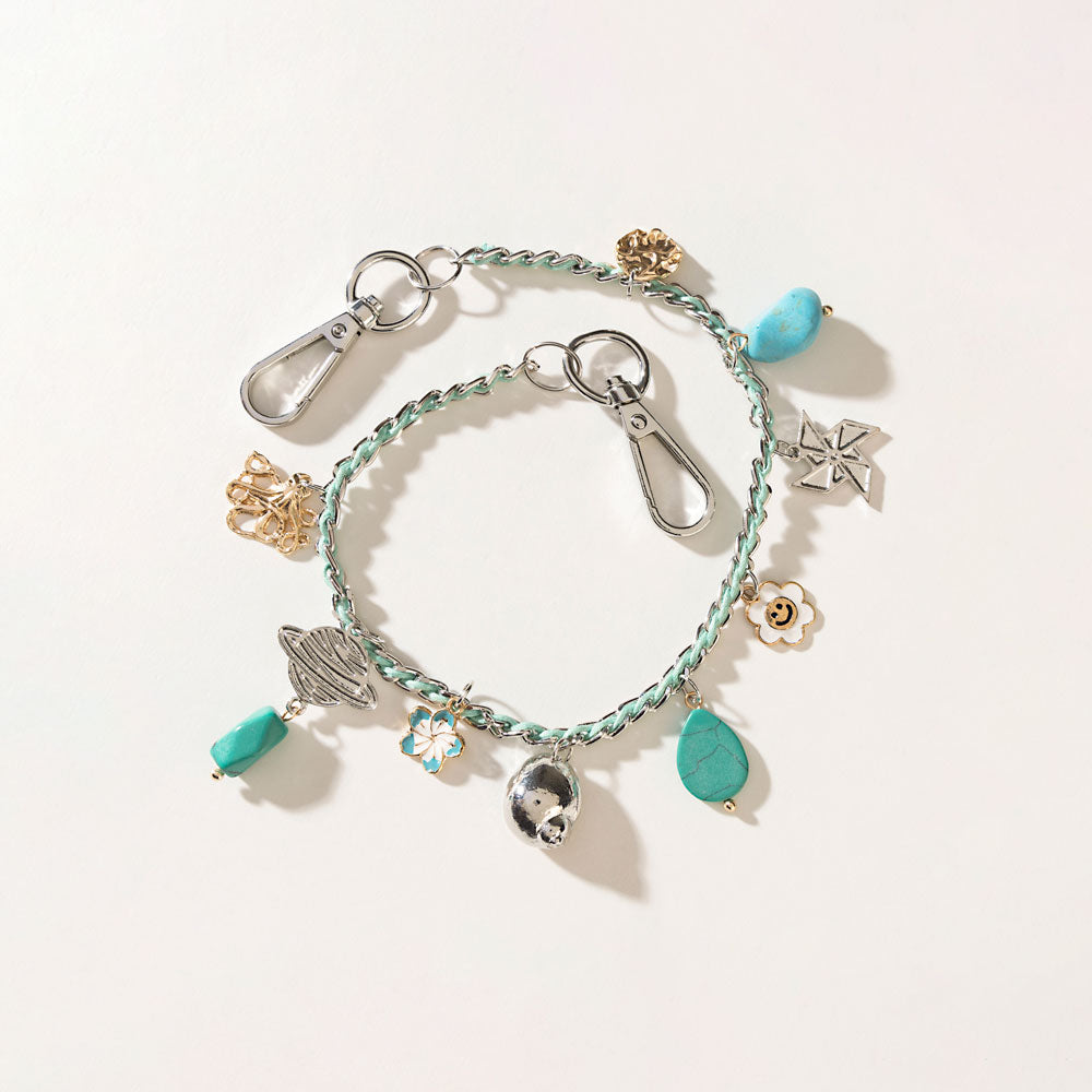 Seaside Relic Bag Charm in Lagoon Blue
