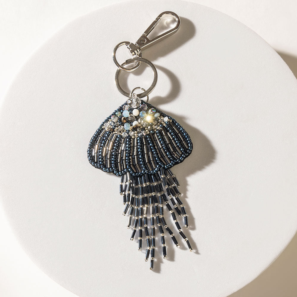 Moon Jelly Keychain in Midnight Blue - Myra USA