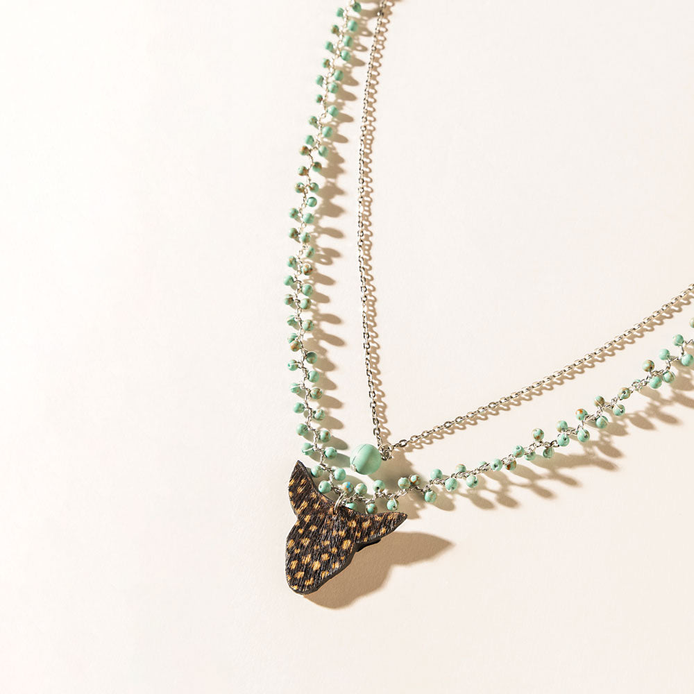 Spirit of the Plains Necklace in Moon Silver