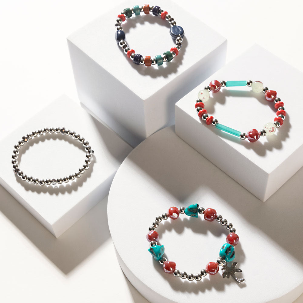 Islander Bliss Stack Bracelet in Lagoon Coral - Myra USA