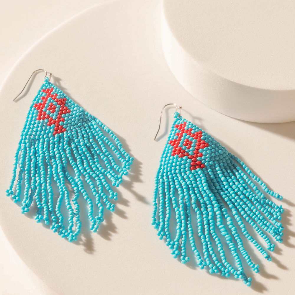 Mesa Crossroads Earrings in Electric Blue - Myra USA