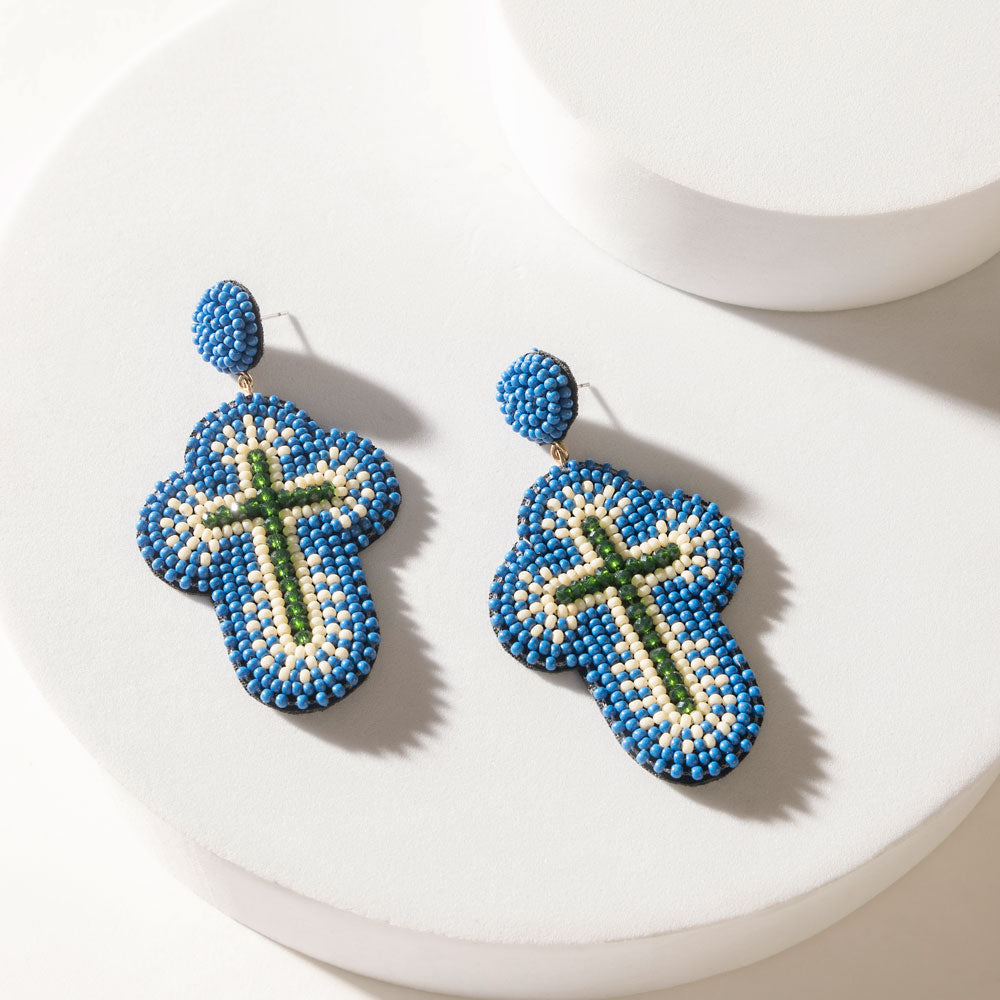 Trinity Plains Earrings in Sunday Blue - Myra USA