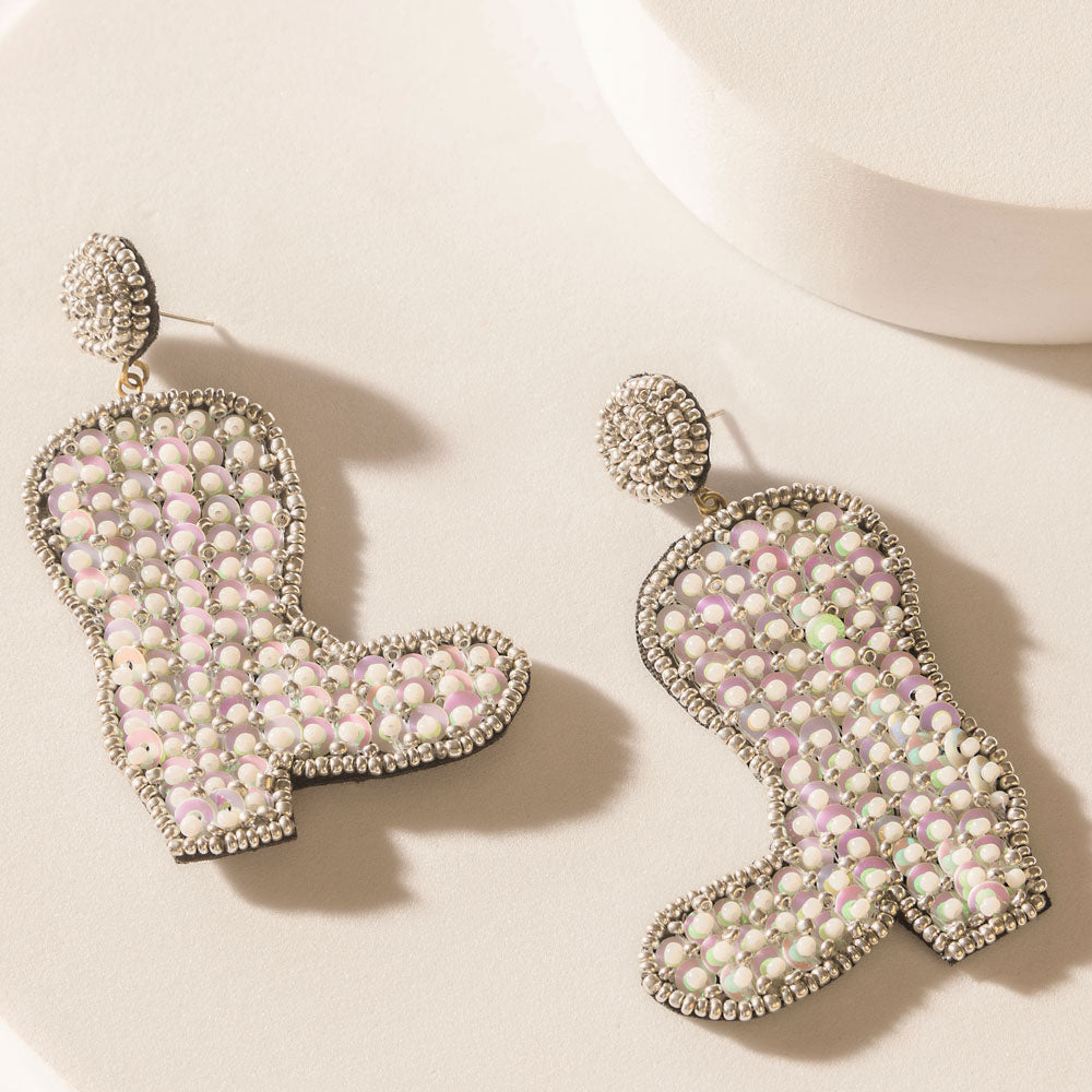 Starlight Rodeo Earrings in Pearl White - Myra USA