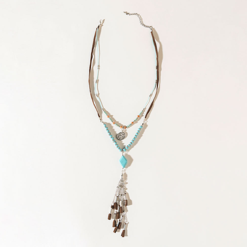 Two Moons Spell Earrings in Mesa Blue